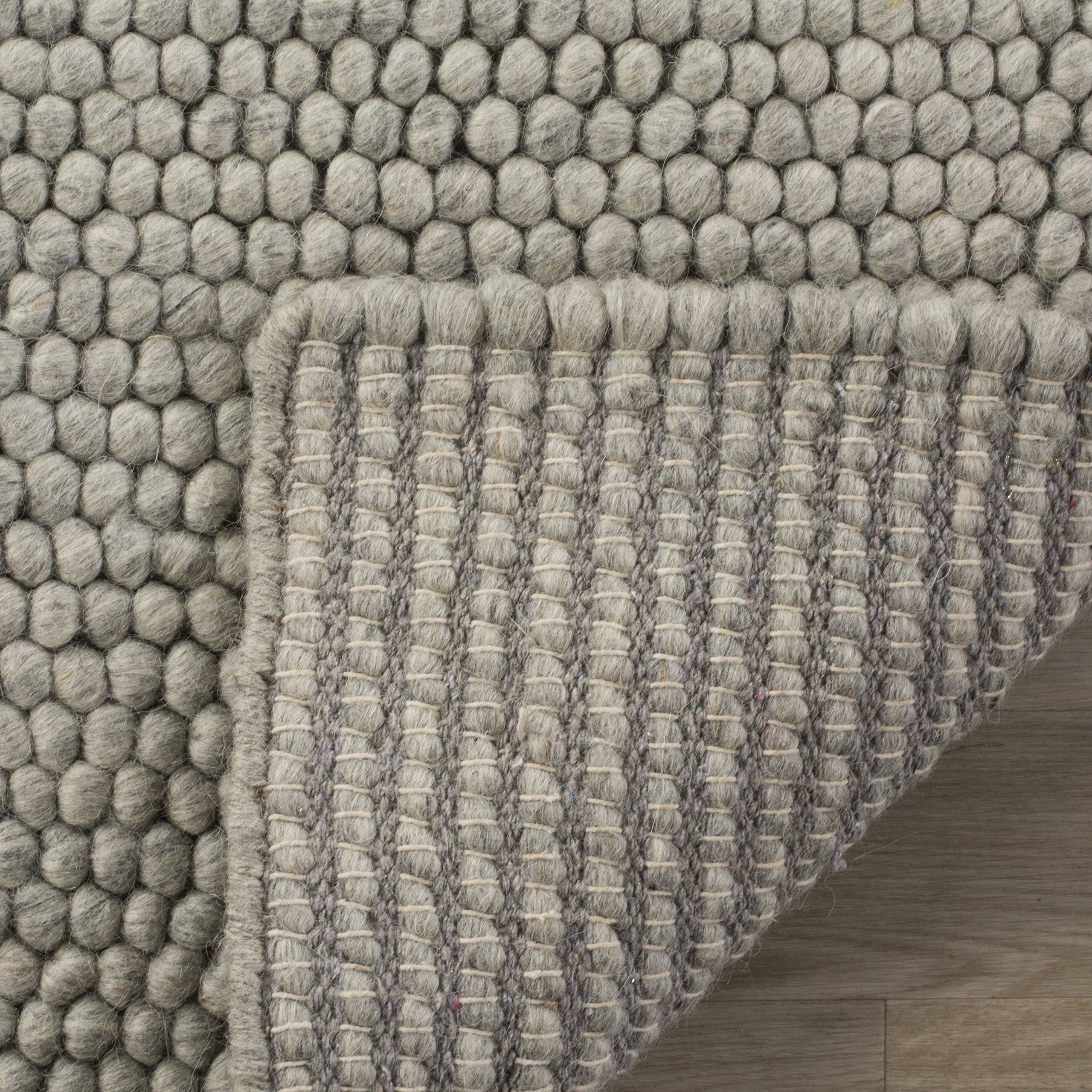 SAFAVIEH Area Rug 8x10 - Natura Collection - Large - Ivory, Handmade Wool Blend, Textured Design, Ideal for Living Room, Bedroom, Dining Space (NAT620A)