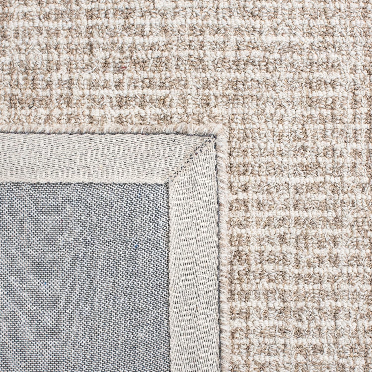 SAFAVIEH Area Rug 8x10 - Abstract Collection - Large - Ivory & Grey, Handmade Wool, Ideal for Living Room, Bedroom, Office, Dining Space (ABT468G)