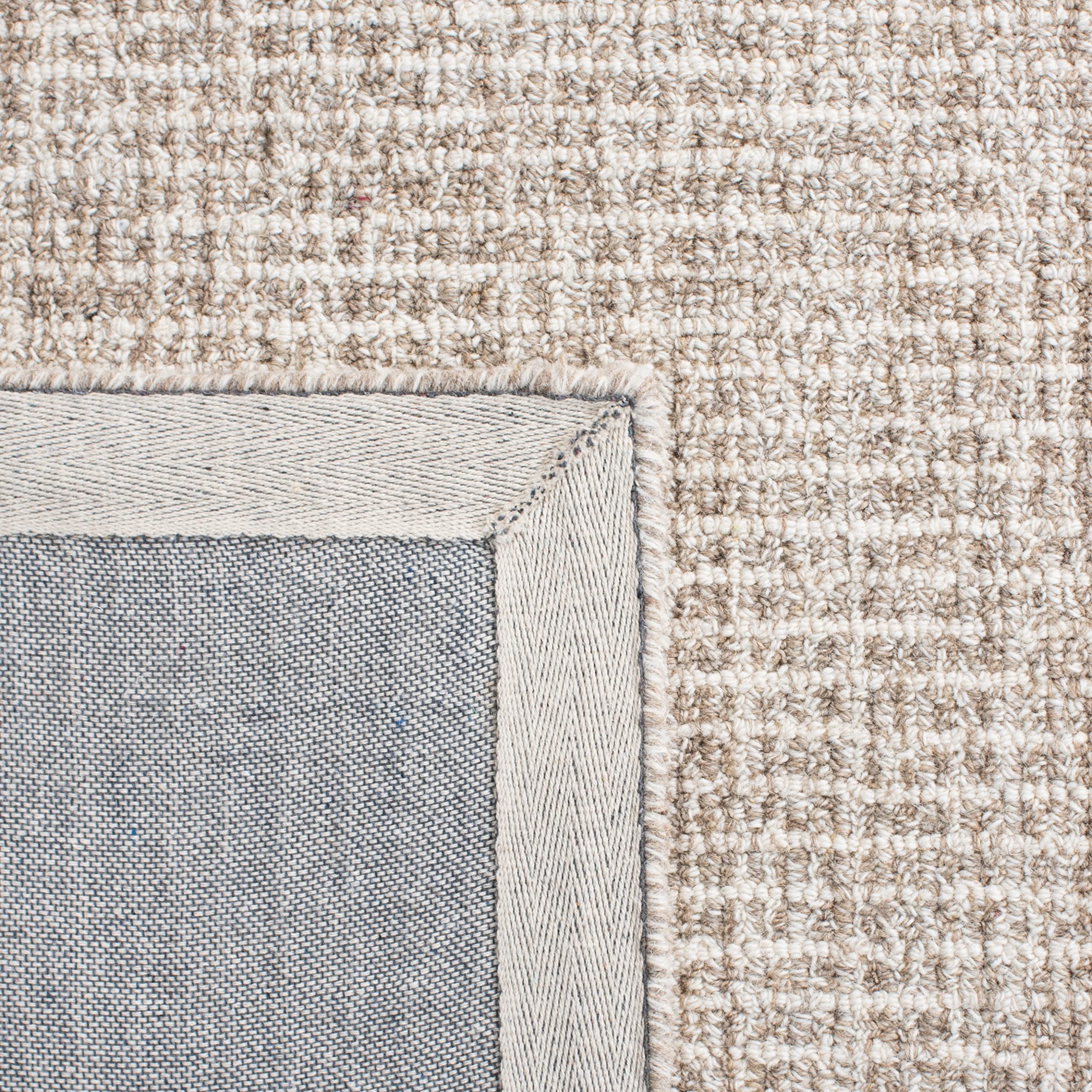 SAFAVIEH Area Rug 8x10 - Abstract Collection - Large - Ivory & Grey, Handmade Wool, Ideal for Living Room, Bedroom, Office, Dining Space (ABT468G)